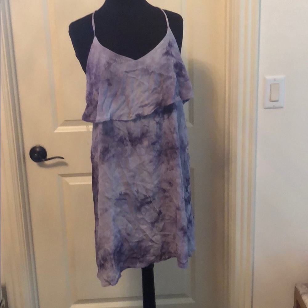 Purple tie dye sundress
